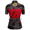Maglia Santini 2023 La Fleche Wallonne Manica Corta Rosso Nero Donna